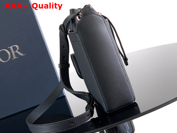 Dior Mini Bucket in Black Grained Calfskin Replica