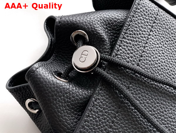 Dior Mini Bucket in Black Grained Calfskin Replica