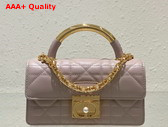 Dior Mini Dior Ange Bag Nude Macrocannage Calfskin Replica