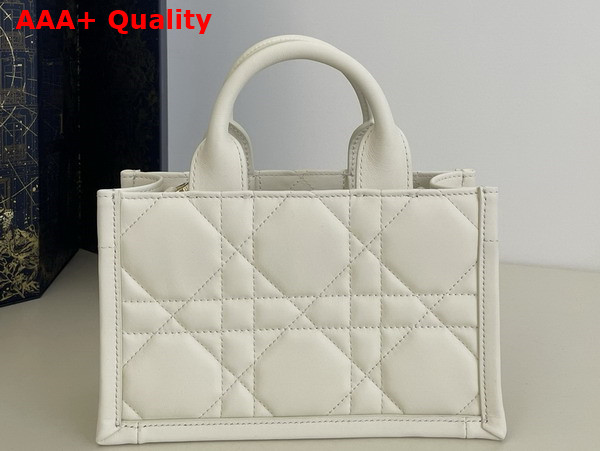 Dior Mini Dior Book Tote in Latte Macrocannage Calfskin Replica