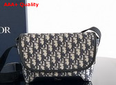 Dior Mini Dior Jett Messenger Bag with Flap Beige and Black Dior Oblique Jacquard Replica