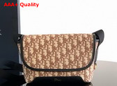 Dior Mini Dior Jett Messenger Bag with Flap Brown Dior Oblique Jacquard Replica