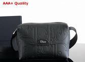 Dior Mini Dior Jett Zipped Messenger Bag in Black Dior Gravity Leather Replica