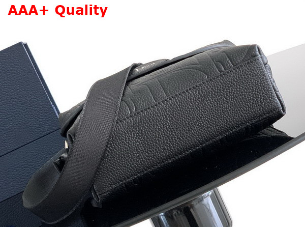 Dior Mini Dior Jett Zipped Messenger Bag in Black Dior Gravity Leather Replica