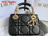 Dior Mini Lady 95 22 Bag Black Cannage Calfskin Replica