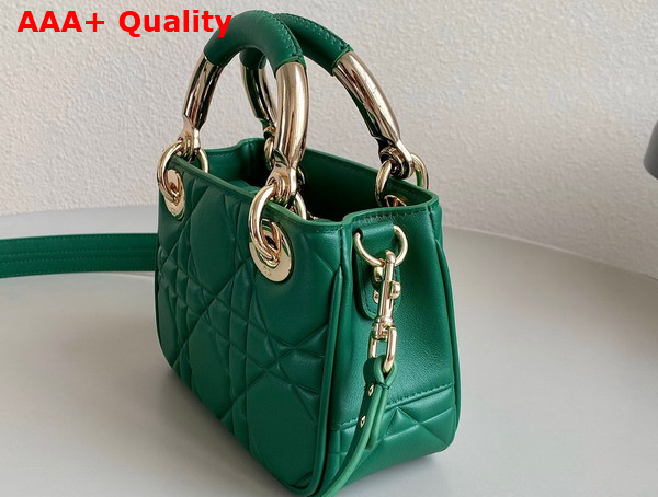 Dior Mini Lady 95 22 Bag Green Cannage Calfskin Replica