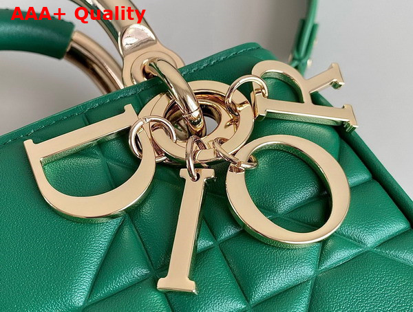 Dior Mini Lady 95 22 Bag Green Cannage Calfskin Replica