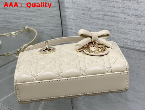 Dior Mini Lady D Joy Bag Trench Cannage Lambskin with Leather Bow Replica
