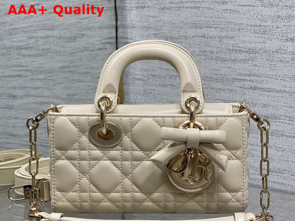 Dior Mini Lady D Joy Bag Trench Cannage Lambskin with Leather Bow Replica