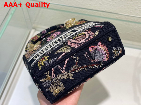 Dior Mini Lady D Lite Bag Black Multicolor Dior Jardin Botanique Embroidery Replica
