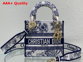 Dior Mini Lady D Lite Bag Blue Dior Jardin Botanique Embroidery Replica