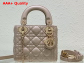 Dior Mini Lady Dior Bag Beige Cannage Lambskin Replica