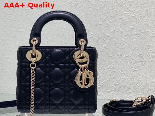 Dior Mini Lady Dior Bag Black Cannage Lambskin Replica