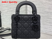 Dior Mini Lady Dior Bag Black Ultramatte Cannage Calfskin Replica