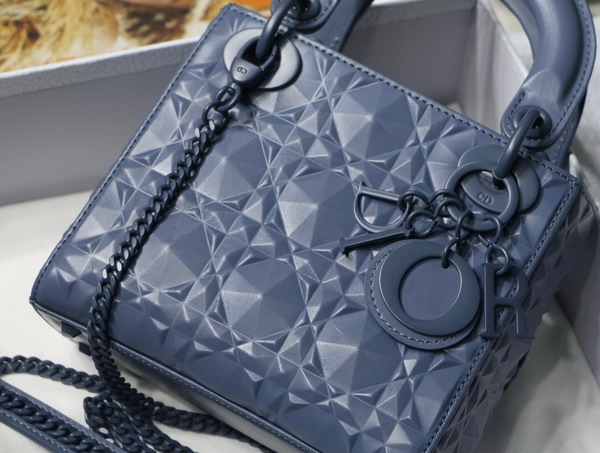 Dior Mini Lady Dior Bag Denim Cannage Calfskin with Diamond Motif Replica