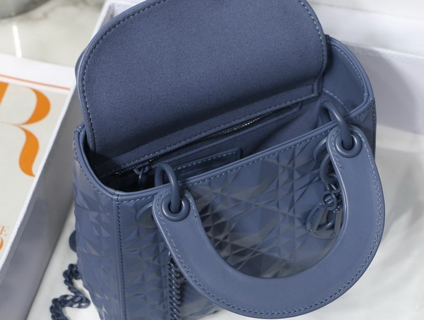 Dior Mini Lady Dior Bag Denim Cannage Calfskin with Diamond Motif Replica