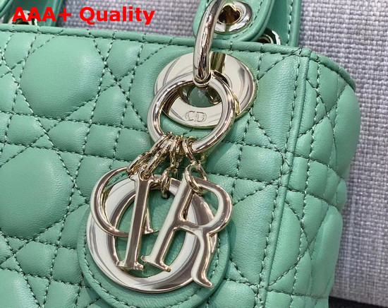 Dior Mini Lady Dior Bag Green Cannage Lambskin Replica