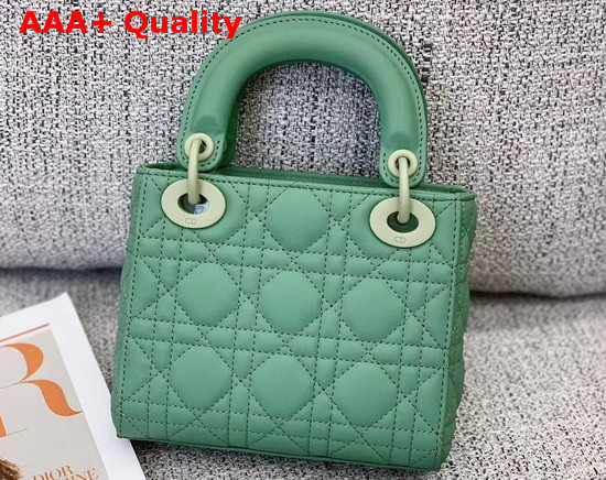 Dior Mini Lady Dior Bag Green Ultramatte Cannage Calfskin Replica