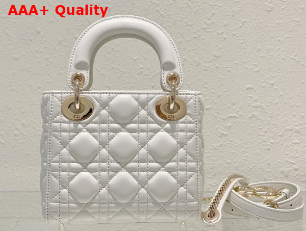 Dior Mini Lady Dior Bag Latte Cannage Lambskin Replica