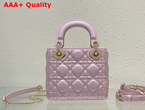 Dior Mini Lady Dior Bag Pearl Pink Cannage Lambskin Replica