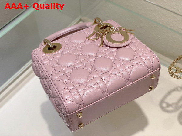 Dior Mini Lady Dior Bag Pearl Pink Cannage Lambskin Replica