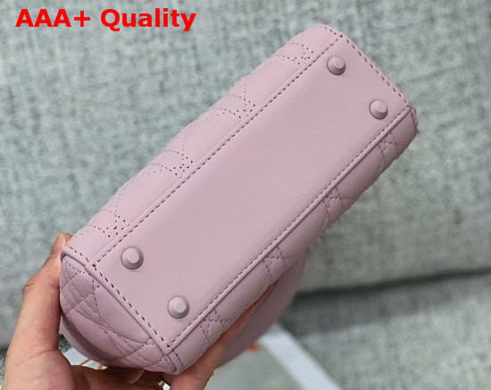 Dior Mini Lady Dior Bag Pink Ultramatte Cannage Calfskin Replica