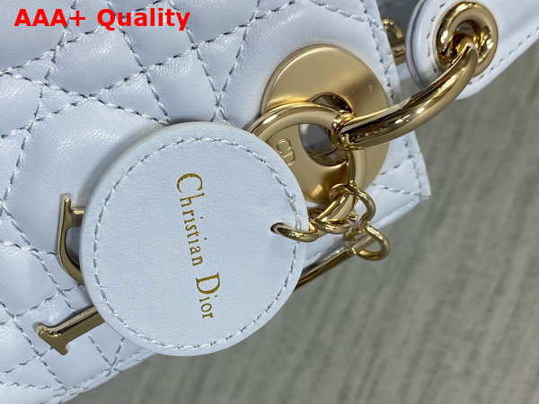 Dior Mini Lady Dior Bag in Light Blue Cannage Lambskin Replica