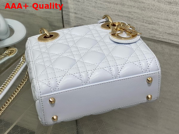 Dior Mini Lady Dior Bag in Light Blue Cannage Lambskin Replica