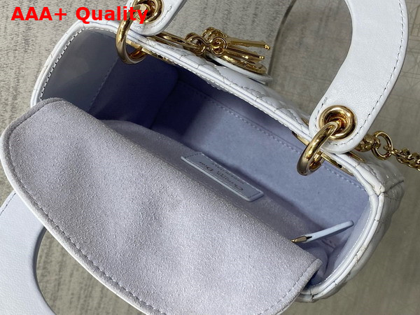 Dior Mini Lady Dior Bag in Light Blue Cannage Lambskin Replica
