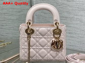 Dior Mini Lady Dior Bag in Light Pink Cannage Lambskin Replica
