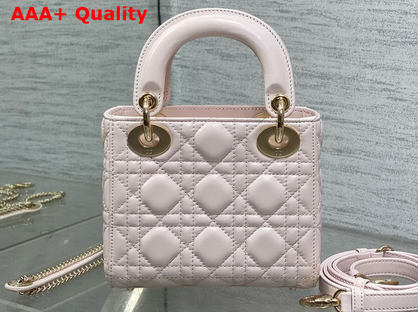Dior Mini Lady Dior Bag in Light Pink Cannage Lambskin Replica