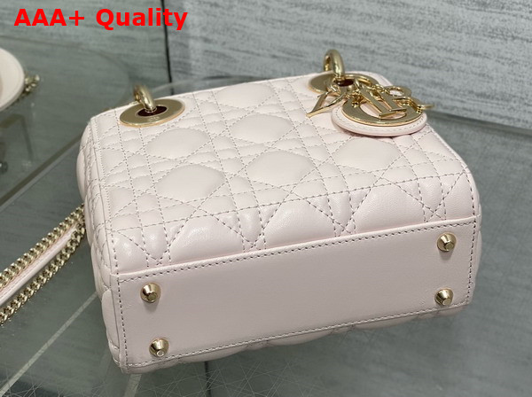Dior Mini Lady Dior Bag in Light Pink Cannage Lambskin Replica