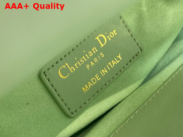 Dior Mini Lady Dior Bag in Mint Green Cannage Lambskin with Pale Gold Finish Metal Replica