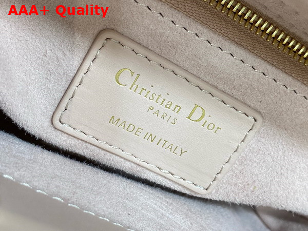 Dior Mini Lady Dior Bag in Pale Pink Cannage Lambskin with Resin DIOR Charms Replica