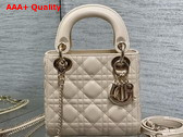 Dior Mini Lady Dior Bag in Powder Beige Cannage Lambskin Replica