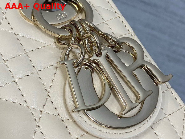 Dior Mini Lady Dior Bag in Powder Beige Cannage Lambskin Replica