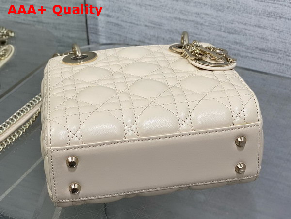 Dior Mini Lady Dior Bag in Powder Beige Cannage Lambskin Replica