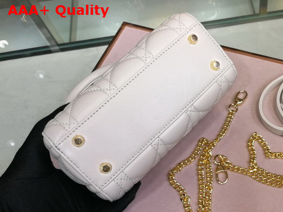Dior Mini Lady Dior Bag in White Lambskin Replica