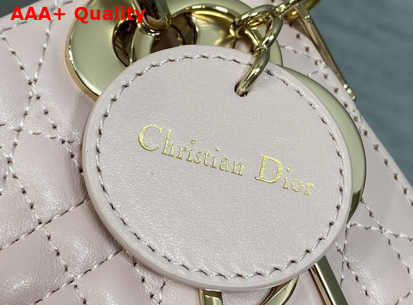 Dior Mini Lady Dior Bag with Chain Soupir Pink Cannage Lambskin Replica