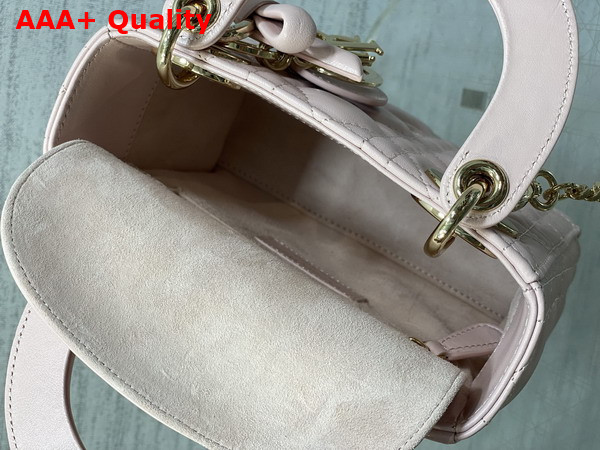 Dior Mini Lady Dior Bag with Chain Soupir Pink Cannage Lambskin Replica