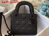 Dior Mini Lady Dior Ultra Matte Bag in Black Replica