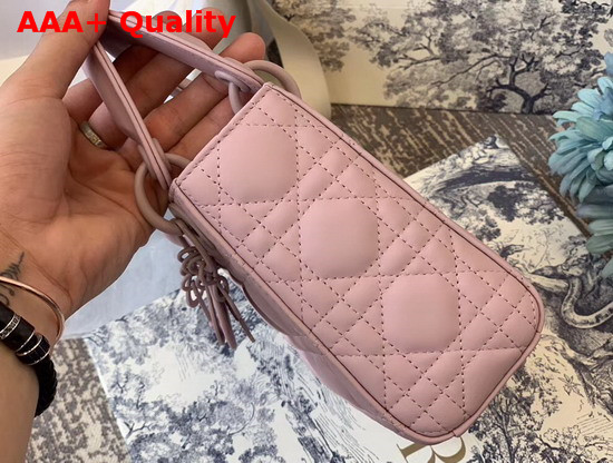 Dior Mini Lady Dior Ultra Matte Bag in Pink Replica