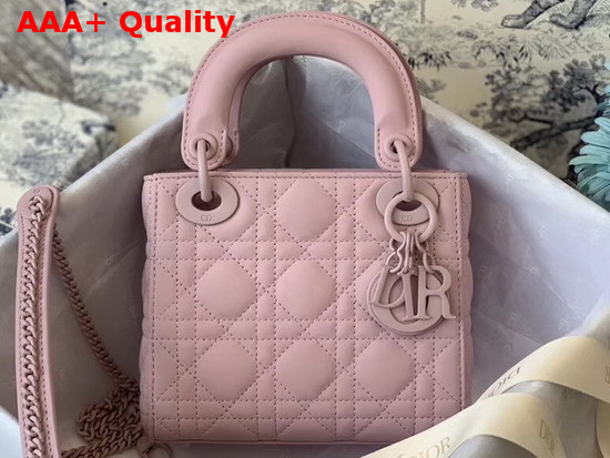 Dior Mini Lady Dior Ultra Matte Bag in Pink Replica