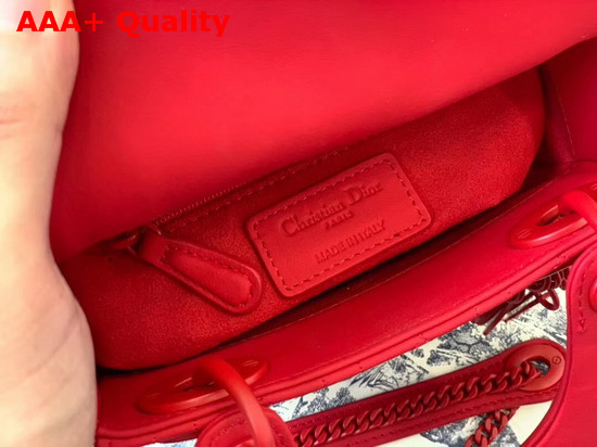 Dior Mini Lady Dior Ultra Matte Bag in Red Replica