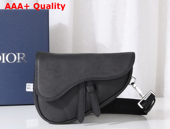 Dior Mini Saddle Bag Black Grained Calfskin 1ADPO191YMJ Replica