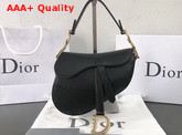 Dior Mini Saddle Bag in Black Calfskin Replica