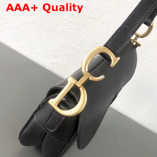 Dior Mini Saddle Bag in Black Calfskin Replica