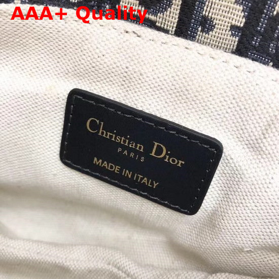Dior Mini Saddle Bag in Blue Dior Oblique Jacquard Canvas Replica