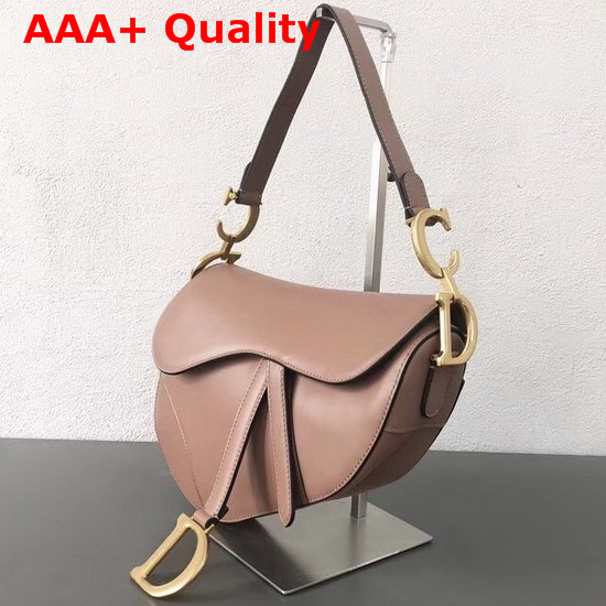 Dior Mini Saddle Bag in Pink Calfskin Replica