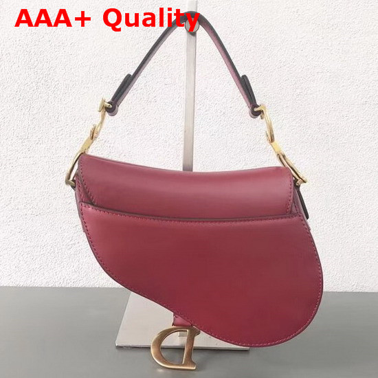 Dior Mini Saddle Bag in Red Calfskin Replica
